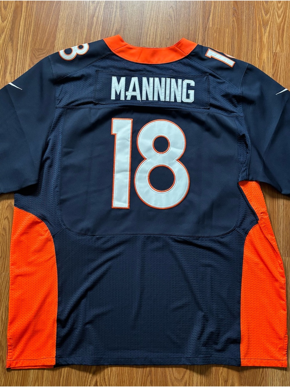 NFL Denver Broncos #18 Manning Navy and Orange Jersey size XXXL - Picture 3 of 4